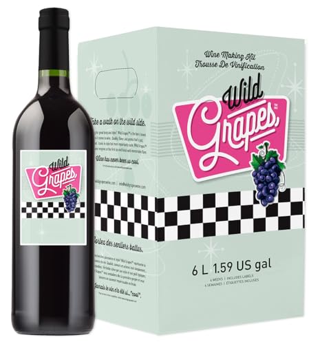 Wild Grapes Premium DIY Wine Making Kits - Cabernet Sauvignon Style - Makes Up to 30 x 750mL Bottles, 6 Gallons of Wine