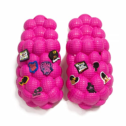 LEPHYON Bubble Slides |Funny Golf Ball Slides| Lightweight Foam Shower Shoes Men|Comfortable Womens Slippers|Stylish Non-Slip Soles Unisex（Babi Pink DIY W7）