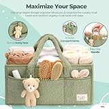 PeraBella Baby Diaper Caddy Organizer for Changing Table, Baby Storage Basket for Diapers and Baby Wipes, Gift for Baby Shower, Car Caddy Organizer, Nursery Diaper Organizer, Portable Diaper Storage