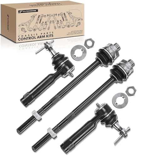 A-Premium 4Pcs Front Inner & Outer Tie Rod Ends Kit, Fit For Chevy & GMC & Cadillac - 1999-2007 - Silverado Tahoe Suburban 2500 Avalanche Sierra Yukon (XL 1500/2500) Escalade (ESV/EXT)