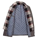 INVACHI Mens Wool Blend Coat Warm Winter Trench Coat with Detachable Soft Scarf Single Breasted Overcoat