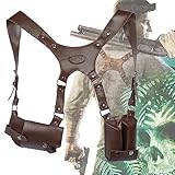 Xcoser Uncharted Nathan Drake Shoulder Holster Deluxe PU Cosplay Costume Accessories Brown