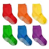 LA ACTIVE Non Slip Grip Ankle Boys and Girls Socks for Babies Toddlers and Kids