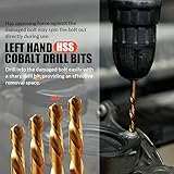 Coobeast 35 Pcs Screw Extractor and Left Hand Drill Bits Set, Easy Out Screw Extractor Kit with HSS Steel Reverse Drill Bit for Broken Nuts, Stripped Bolts Remove