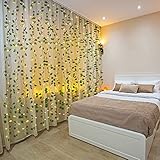 Unittype 300 LED Fake Ivy Vines Window Curtain String Light for Bedroom, Artificial Hanging Ivy Vines Plant Garland with Light for Wall Garden Outdoor Indoor Decor(Ivy Leaf)