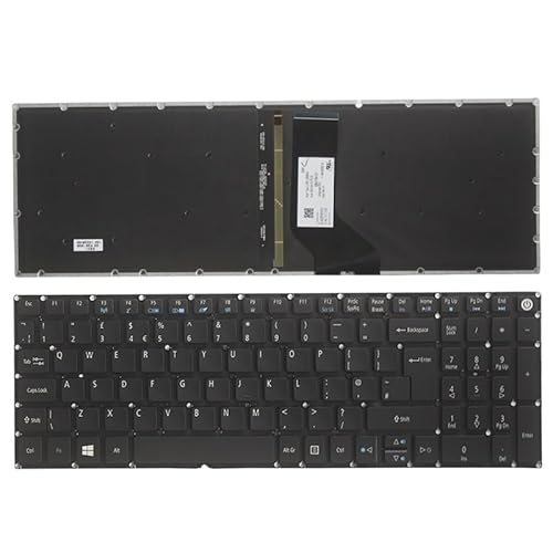 Glintique OEM US/UK/Spanish/Latin/German Laptop Keyboard for ACER Aspire E5-523 E5-523G E5-552 E5-552G E5-553 E5-553G E5-575 E5-575G E5-575T Accessories (Color : UK with Backlit)