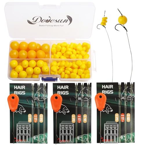 Dovesun 41PCS/151PCS Carp Fishing Hair Rigs Baits Carp Rigs Kit Fishing Equipment Accessories Size #6/#4/#2