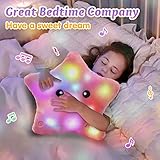 BSTAOFY Musical LED Twinkle Star Stuffed Animals Creative Lullaby Light up Soft Singing Pillow Plush Toys Accompany Kids Glow at Night Birthday for Girls Toddlers, Pink