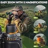 High Powered Zoom Binoculars for Adults - Wozel 12-36X50 HD Professional Binoculars with Large Vision - Waterproof Binocular with Low Light for Bird Watching Travel Hunting Sports Cruise Outdoor