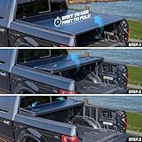 Hard Folding Truck Bed Tonneau Cover Compatible with Toyota Tacoma 2016-2025 5 ft Short Box w/or w/o Deck Rail System, Tri Fold Style