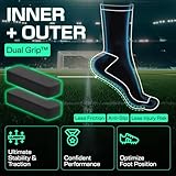 Lux Dual Grip Socks - Soccer Grip Socks for Men and Women. GripArray™ Engineered Performance & Comfort - Anti-Slip Grip Socks for Soccer