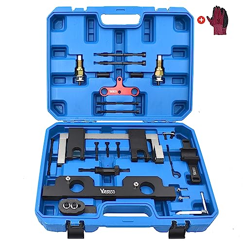 Yuesstloo Camshaft Alignment Timing Tool Kit, Compatible with BMW N20 N26 Engine, with Flywheel Holder Tool & Balance Shaft Tool & Fuel Injector Install Removal Tool, with Gloves
