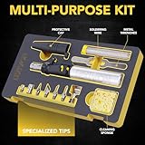 LEXIVON Butane Soldering Iron Multi-Purpose Kit | Cordless Self-Igniting Adjustable Flame 7-Tip Set | Pro-Grade (LX-770)