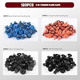 120Pcs Fender Flare Clips, Xislet Retainer Fastener Rivets for Bumper Fender Liner 90189-06065 Compatible with Toyota 4Runner Tacoma RAV4 Replace 75495-35010 75397-35010 90189-06013