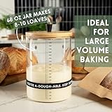 Sourdough Starter Kit with 68oz Jar for Large Batches of Regular and Gluten Free Baking - Perfect for Experienced Microbakers Who Love to Bake More