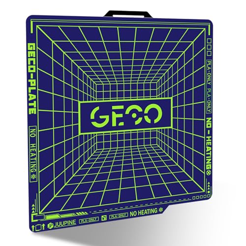 Sahvaim 2025 Print Plate, GECO Plate Printing PLA Plate (No Heating) for Bambu Lab P1S/P1P/X1/X1C/X1E/A1 3D Printer 257 x 257 mm Carbon Plate 0°C Printing Heat Bed