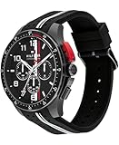 Tommy Hilfiger Men's Chronograph Watch - Racing-Inspired, Sporty Design - Silicone Strap - 5 ATM Water Resistance - Bold and Stylish Timepiece - Gift for Him - 46mm