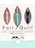 We R Memory Keepers, Foil Quill Starter Kit, Includes 3 Pens, 4 Adaptors, 3 Foil Rolls, 1 Washi Tape Roll, 1 Protective Plate, Compatible with Most Die Cutting Machines, Create Foil Transfer Projects