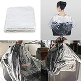 100 Pcs Disposable Hair Salon Capes,51x36 inch Waterproof Shampoo Barber Hair Cutting Cape for Barbershop and Salon Hairdressing,Suit for Kids Adults