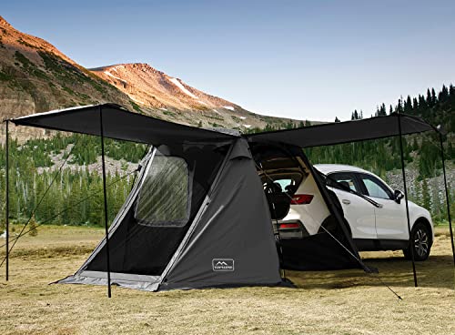 KAMPKEEPER SUV Car Tent, Tailgate Shade Awning Tent for Camping, Vehicle Camping Tents Outdoor Travel (Black)