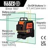 Klein Tools 93CPLG Compact Self-Leveling Laser Level, Bright Green 360-Degree Laser Planes, Rechargeable, Magnetic Mount