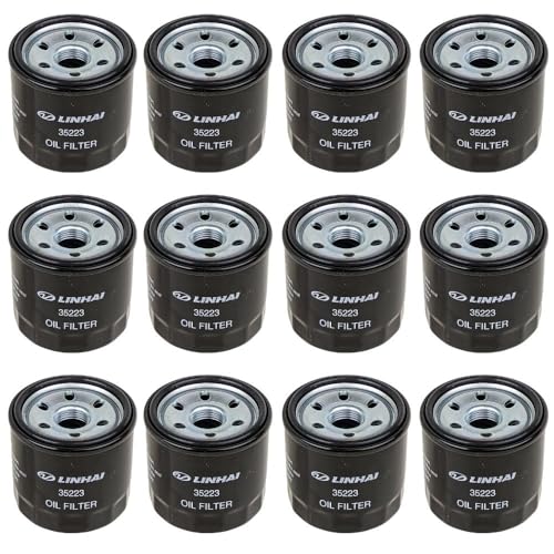 Linhai 35223 Oil Filter for Linhai 500 & 550 ATVs, ATV 500-D, 500 ATV-D T3b, 500 ATV-D, M 550 EFI, nM550 EFI, M 550L EFI To Generate the Optimal Engine Performance - Pack of 12
