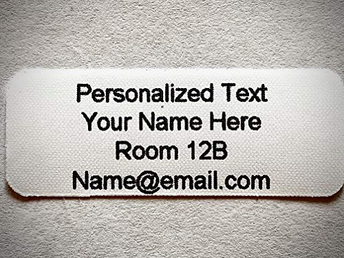 100pc Iron On Name Tags for Clothing 3/4" x 2" Large up to 4 Lines of Print Fabric Clothing Labels for use in Nursing Homes Summer Camp and Organizations