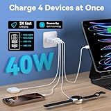 USB C Charger Block, 2Pack 40W 4 Ports Type C Charger Fast Phone Charging Cubes PD USBC Wall Plug+QC 3.0 USB A Charger Power Brick Box for iPhone 16/15/14/13/12/11 Pro Max, iPad,Samsung Galaxy,Pixel