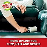 Scotch-Brite Everyday Clean Lint Roller, Lint Remover for Pet Hair, Dark Clothes, Furniture, and Dusty Surfaces, Picks up fur & fluff in your home, car, & office, 1 Pack, 100 Adhesive Sheets Total