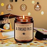 LEADO Grad Candle, PhD Graduation Gifts, Doctorate Degree Present for Women, 2025 Graduation Gifts for Her, Him - Funny Dissertation, Congrats Grad Present for Doctoral Graduates, PhD Students