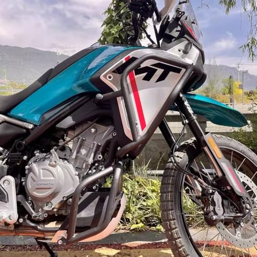 CZLLQXWWCX Motorcycle Steel Highway Crash Bar Engine Guard Bumper Stunt Cage Crashbar Body Frame Falling Protector for CF&Moto 450MT 450 MT 2024 450-MT, black