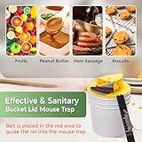 Mouse Traps Bucket Lid, 4 Pack Mouse Trap Bucket Lid for 5 Gallon Bucket, Multi-Catch, Auto Reset, Reusable Rat Trap Lid for Indoor Outdoor Chicken Coop Barn Garage