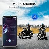 Fodsports Motorcycle Bluetooth Intercom with Music Sharing, M1S Pro 2000m 8 Riders Group Helmet Communication System Headset Universal Interphone (Waterproof/Handsfree/Stereo Music/GPS/2 Pack)