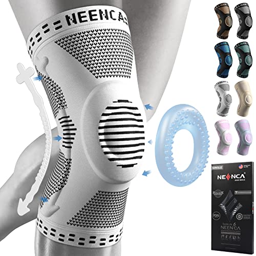 NEENCA Professional Knee Brace for Pain Relief, Medical Knee Support with Patella Pad & Side Stabilizers, Compression Knee Sleeve for Meniscus Tear, ACL, Joint Pain, Runner, Workout - FSA/HSA Eligible