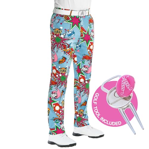 Royal & Awesome Partoon Crazy Golf Pants for Men, Funny Golf Pants Men Slacks, Mens Golf Pants, Colorful Funky Golf Pants, Fun Golf Pants for Men