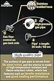 CAMPINGMOON Propane to Butane Adapter Built-in Regulator with Extend Hose 16oz/1Lb Small Propane Tank to Camping Butane Stove Z59-CB