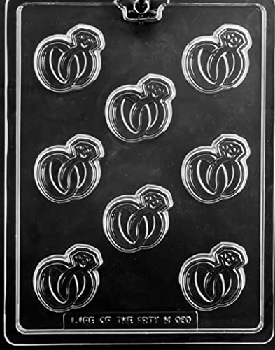 Grandmama's Goodies W080 Diamond Ring Topper Bridal Shower Engagement Chocolate Candy Making Mold with Exclusive Molding Instructions