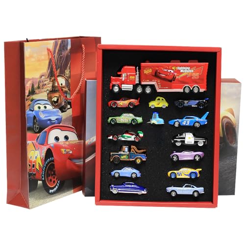 15 Pcs Car 2 3 Toys, Movie Diecast Car, Extremely Ritualistic Gift Sets for Children, Birthday Gifts for Children Over 3 Years Old