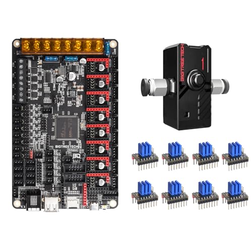 BIGTREETECH Octopus V1.1 Control Board + BTT SFS V2.0 Smart Filament Sensor + 8Pcs TMC2209 V1.3 Stepper Motor Driver Compatible BTT Pi V1.2 Upgrade Klipper for Voron 2.4, CoreXY, VZbot 3D Printer