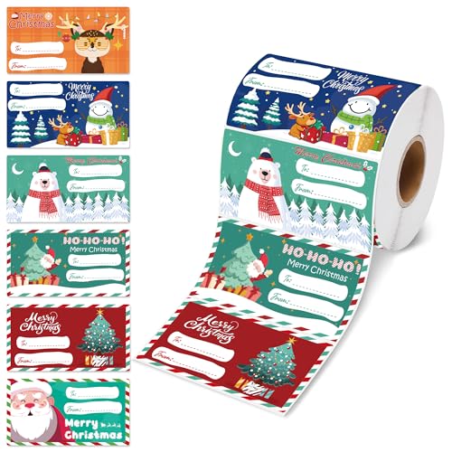 OHOME 500 PCS Tags - Gift Tags for Presents - Christmas Gifts for Women, Men, Kids - Wrapping Paper & Decorations - Gift Bags (2.95 x 1.6 Inch)