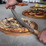 Boska Stainless Steel Cheese Knife - For All Types of Cheese Pizza - Multi-Functional Cheese Slicer - Handheld Slicer - Silver Non-Stick Oak Wood - Dishwasher Safe - For Kitchen Cooking