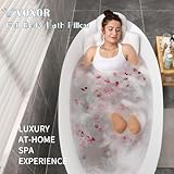 Full Body Bath Pillow for Bathtub, Thick Bathtub Cushion with Laundry Bag, Luxury Tub Pillow for Bath for Headrest Neck and Back Support White 51" x 16"