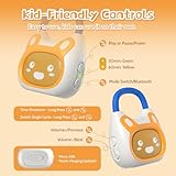 alilo Pocket Bunny Portable Kids Music Player, Musical Toys for Toddlers 1-3-5, Preloaded 120+ Stories/Music/Lullabies/White Noise,High Fidelity Sound Travel Bluetooth Speaker (with Strap and Ring)