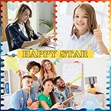 Lyrow 50 Pcs Star Lapel Pins Star Badge Pins Gold Encouraging Funny Lapel Pins Bulk Y2k Pins Metal Stars Brooches for Backpacks Award Student Employees Military 4th of July Memorial Day