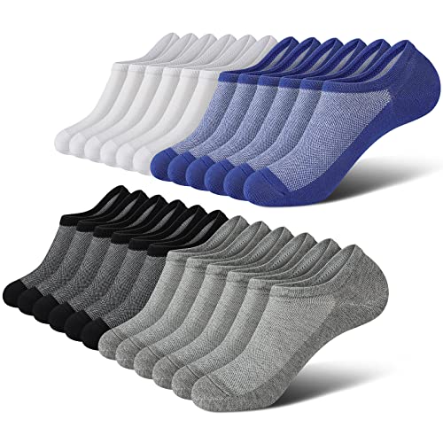 wernies No Show Men Socks, Low Cut Ankle Sock, Men Short Socks Casual Cotton Socks Size 11-13