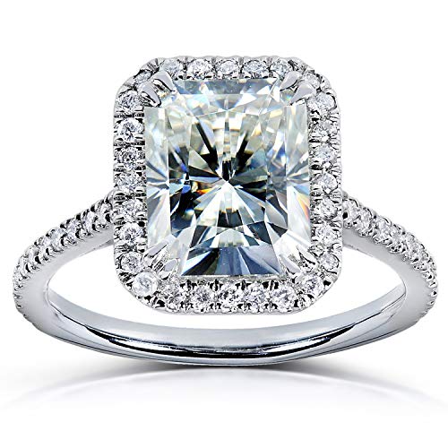 Kobelli Radiant-cut Moissanite Engagement Ring 3 CTW 14k White Gold, Size 8.5, White Gold