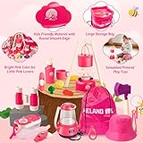 Meland Kids Camping Set for Girls - Camping Tent Toys for Girls Indoor Outdoor Pretend Play, Christmas Birthday Gift Idea for Toddler Girls Age 3,4,5,6 Year Old