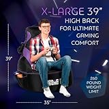 Throne Boss Gaming Bean Bag Chair + Matching Footstool - [Cover ONLY No Filling] - High Back - Dorm Chair - Gamer Beanbag Gaming Chair