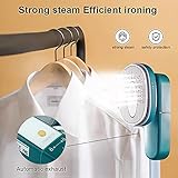 Suofeer Mini Iron,Travel Iron,Portable Steam Iron,Handheld Garment Steamer,110V 800W, Ceramic Sole Plate,Support Dry Wet Ironing,for Business Travel and University Dormitory Apartments (Dark green)