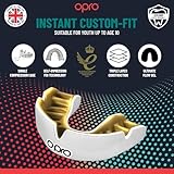 OPRO Instant Custom-Fit Mouth Guard, Dentist-Level Comfort, Protection & Fit - Moldable Mouthguard for Football, Boxing, Rugby, MMA, BJJ, UFC Mouth Piece- Includes Mouth Guard Case (Clear, Adult)